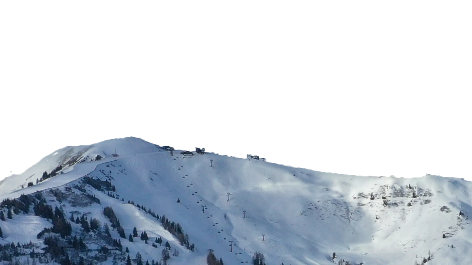 Blick auf den verschneiten Kreuzkogel an der Skischaukel Dorfgastein Großarl im Winter