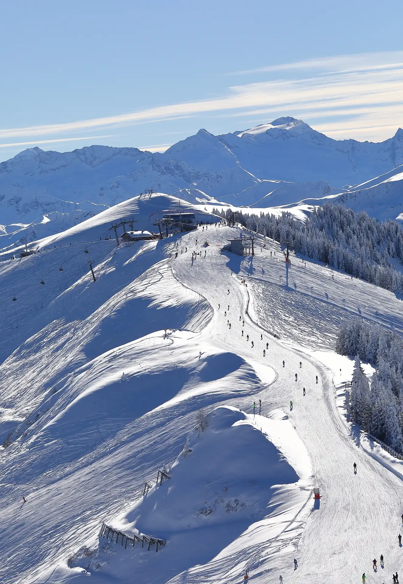 Luftaufnahme des Skigebiets – Skischaukel Dorfgastein Großarl